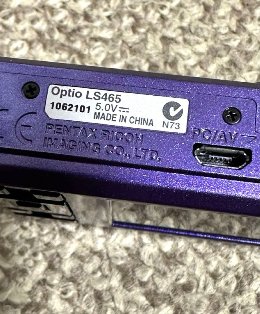PENTAX 、optio.LS465、デジタルカメラ パープル、ジャンク品
