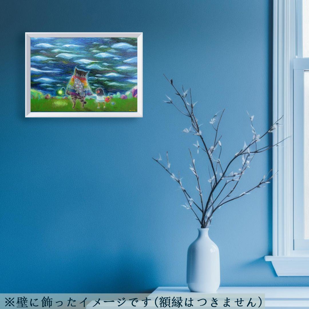 ［匿名で配送］一点もの 猫 油絵 油彩 絵 インテリア