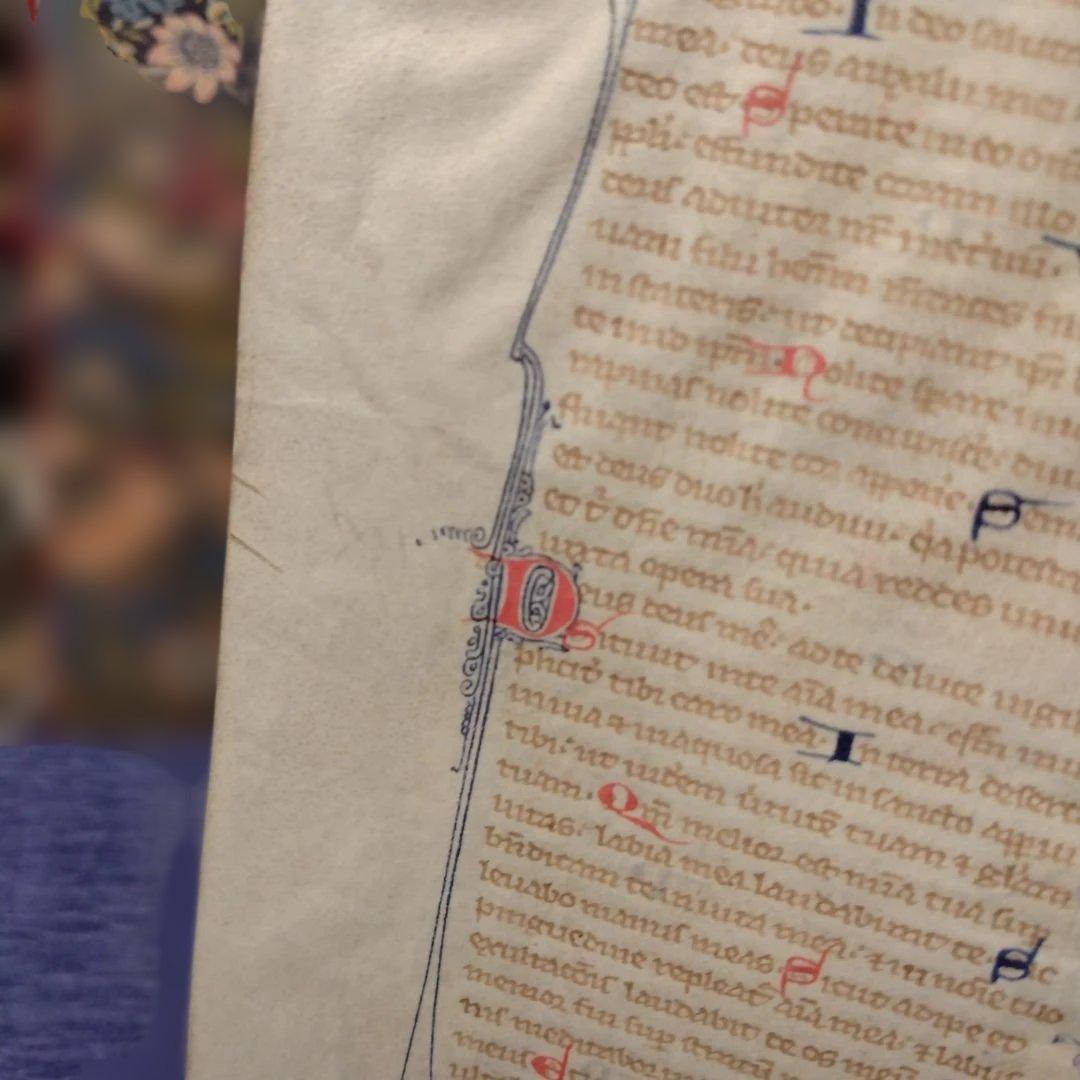 セール（10日まで）　15世紀　時祷書　零葉　羊皮紙　肉筆