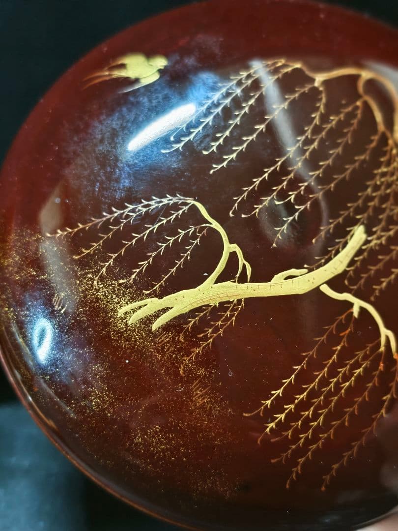 古鉢 豊楽焼 江戸時代 豊木 蒔絵 織部釉富士山図 桐箱 古美術 骨董品美品