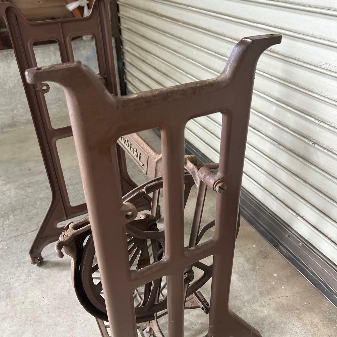 三菱 足踏みミシン脚 アンティーク レトロ テーブル