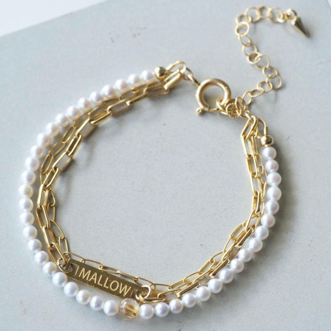 ブレスレット・バングル mallow ino Pearl bracelet