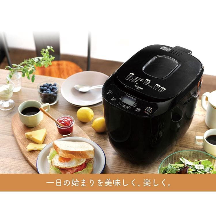 ホームベーカリー 新品 アイリスオーヤマ ミトン付属 餅 2斤対応 黒 *5