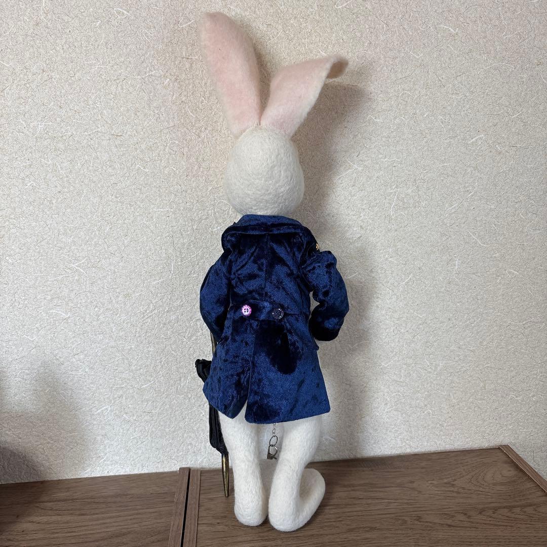 野ウサギ。ドライフェルト。手作り 50sm