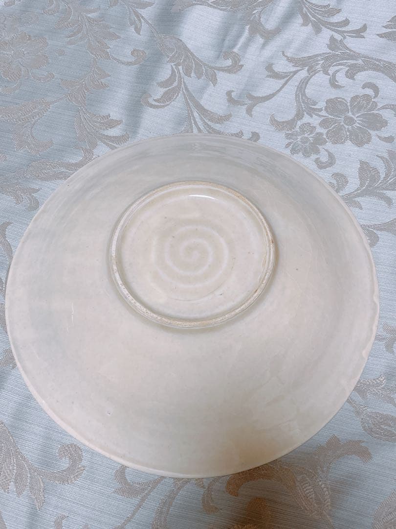 お値下げ　新品！益子陶器市の久保田健司さん　スリップウェア　ナチュラル色プレート