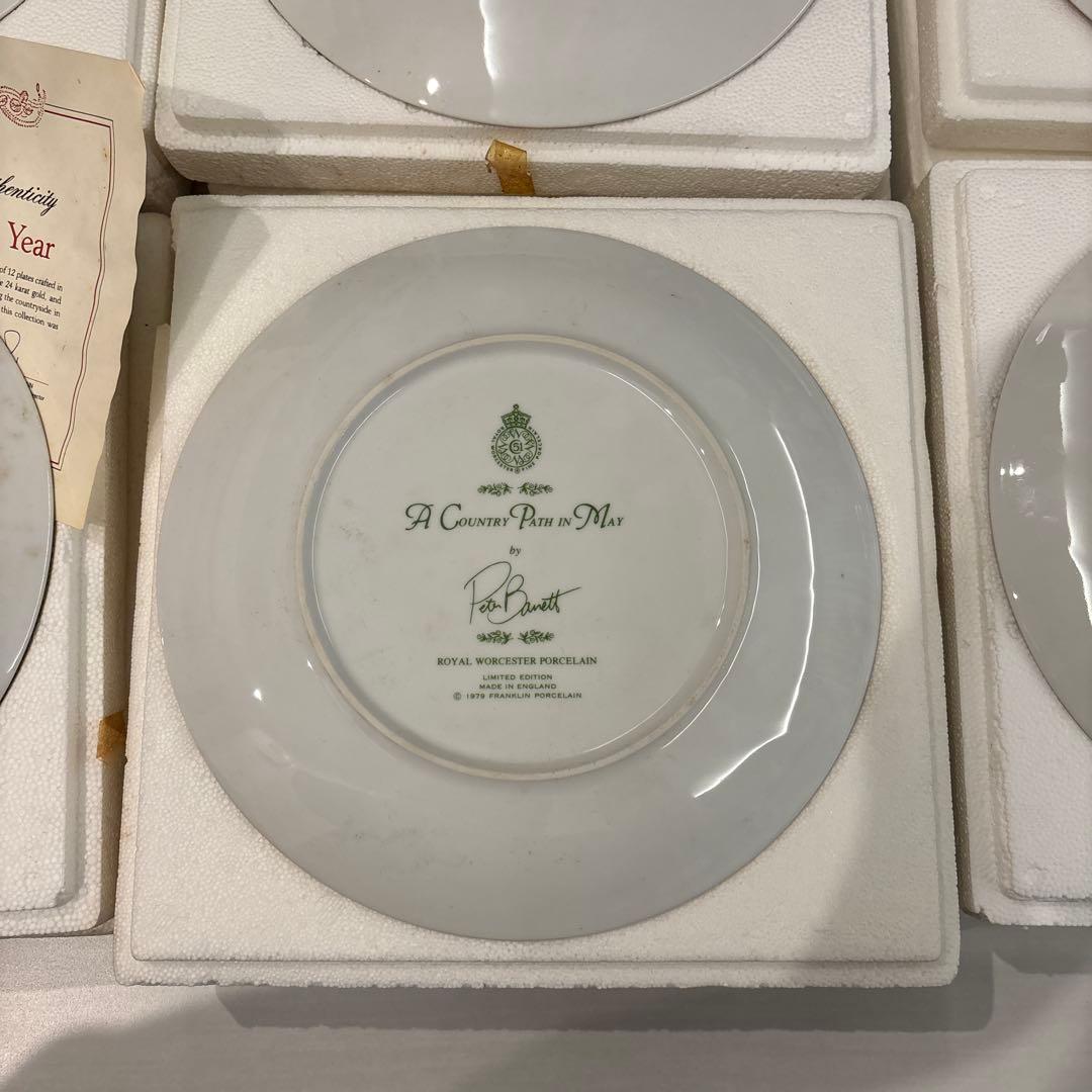  Worcester Franklin Porcelain 絵皿