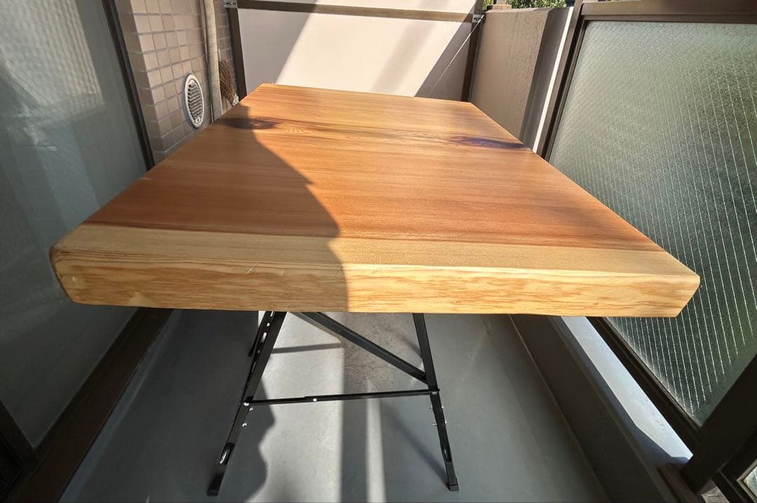 【極厚55mm】杉 無垢 一枚板 天板 耳付き ウレタン塗装済 970×620