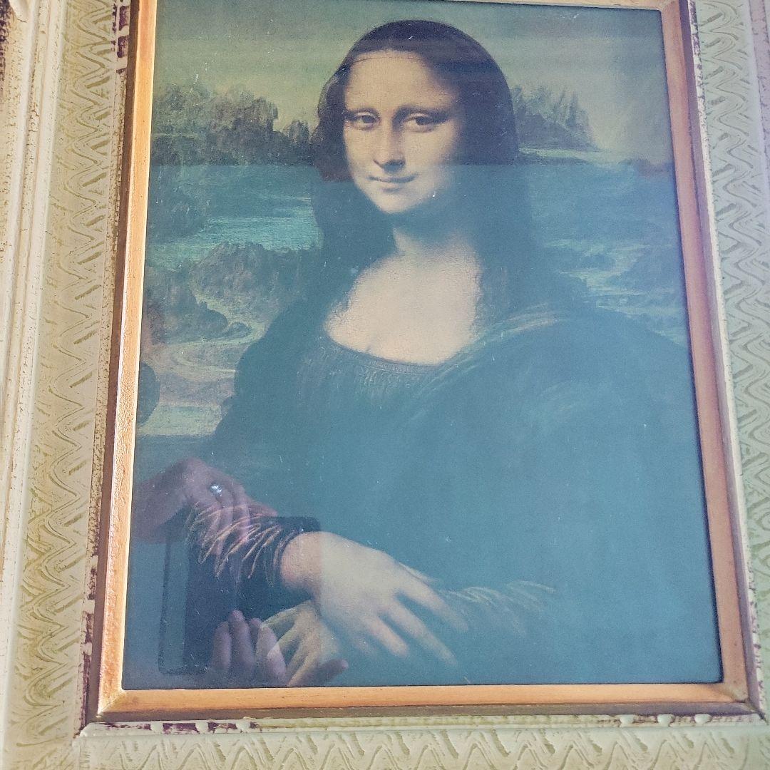 【世界の名画】 レオナルド・ダ・ヴィンチ 『モナ・リザ』複製画　額入り　レプリカ
