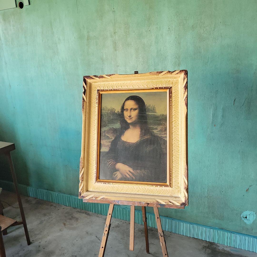 【世界の名画】 レオナルド・ダ・ヴィンチ 『モナ・リザ』複製画　額入り　レプリカ