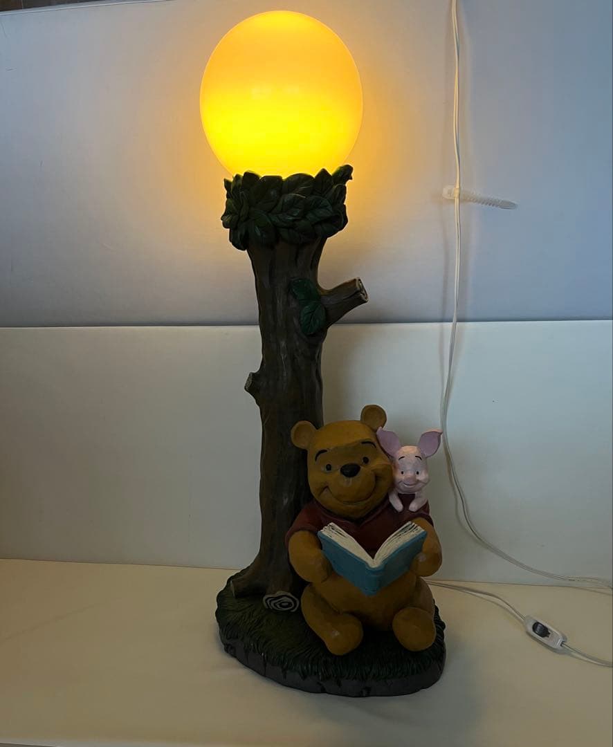 【Disney】プーさん ピグレット　陶磁器　スタンドライト　照明　キャラクター