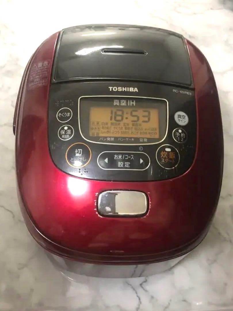 TOSHIBA 炊飯器 赤