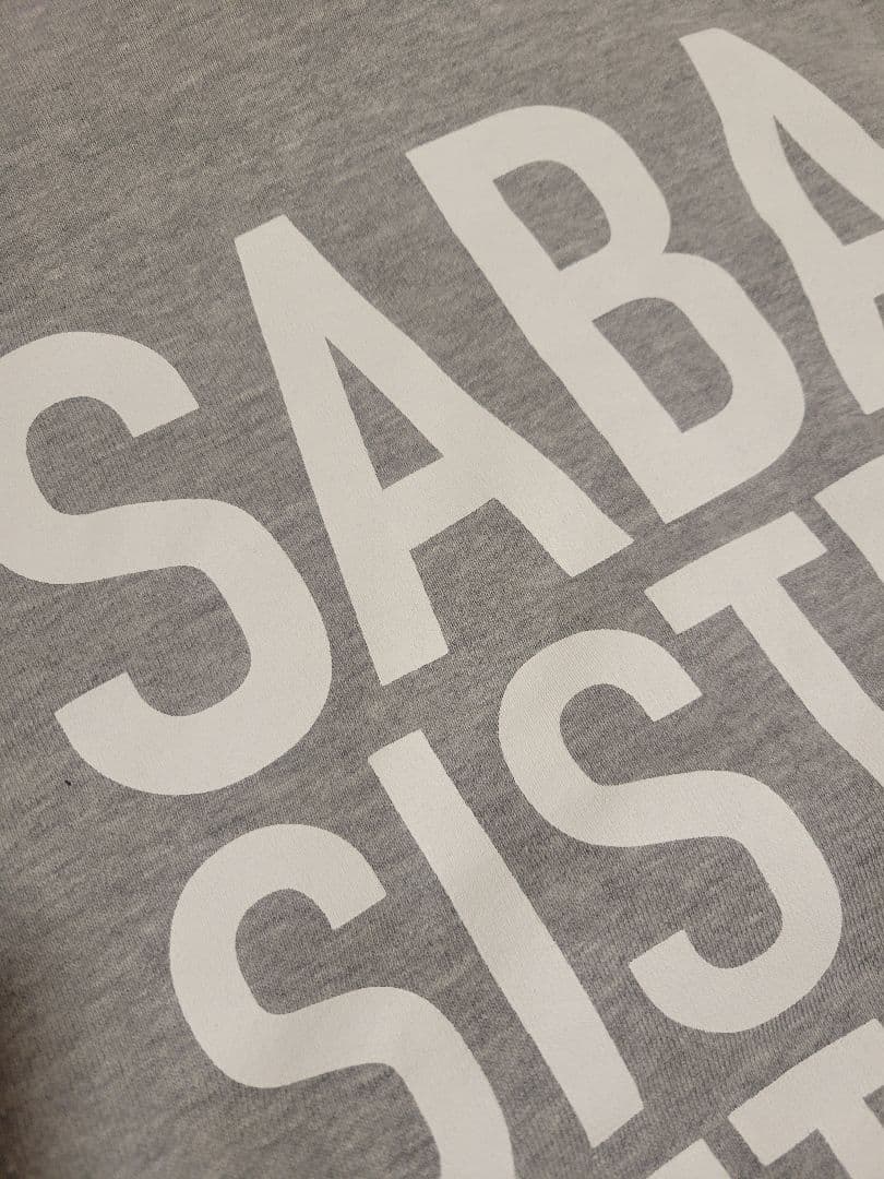 サバシスター let's go today ロゴ パーカー グレー Lサイズ