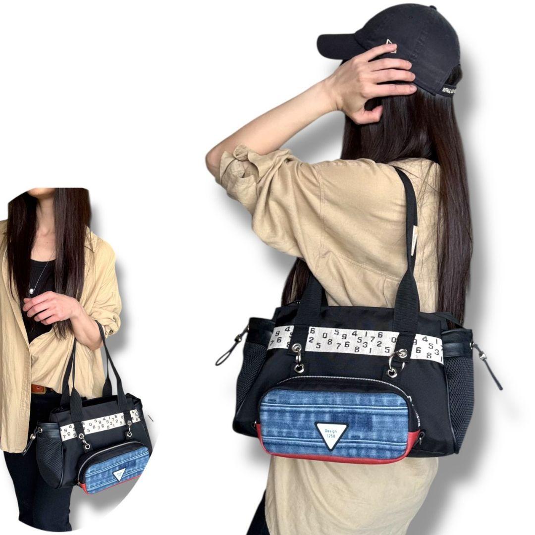NYLON tote bag／横長type／デニムリメイク