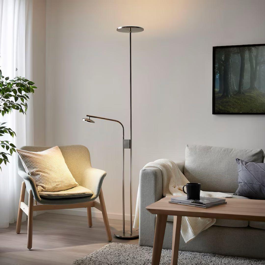 {新品▽△未開封 }イケア IKEA イスヤクト フロアアップライト 読書ランプ