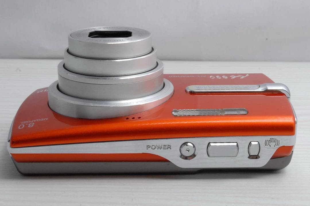 平成レトロCCD OLYMPUS μ830 オレンジ オールドコンデジ