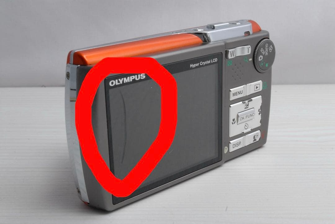平成レトロCCD OLYMPUS μ830 オレンジ オールドコンデジ