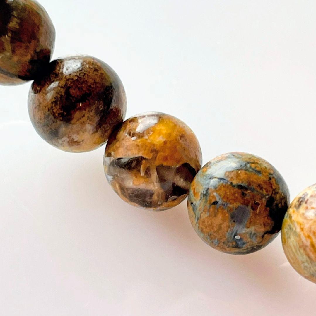 【十眼天珠】黒鳶赤紋 超レア ピーターサイト 天然石 お守り ブレスレット