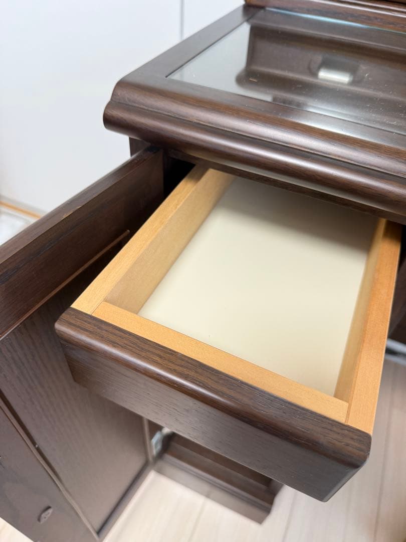 週末限定値下げ！大川家具 ドレッサー 鏡台 引き出し付き ウォルナット