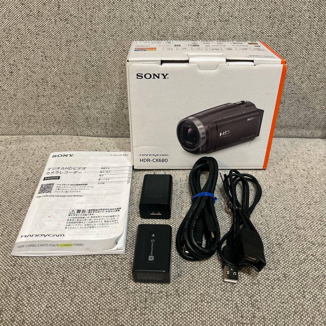 【美品】SONY HDR-CX680 ブラウン 付属品・元箱付き ビデオカメラ