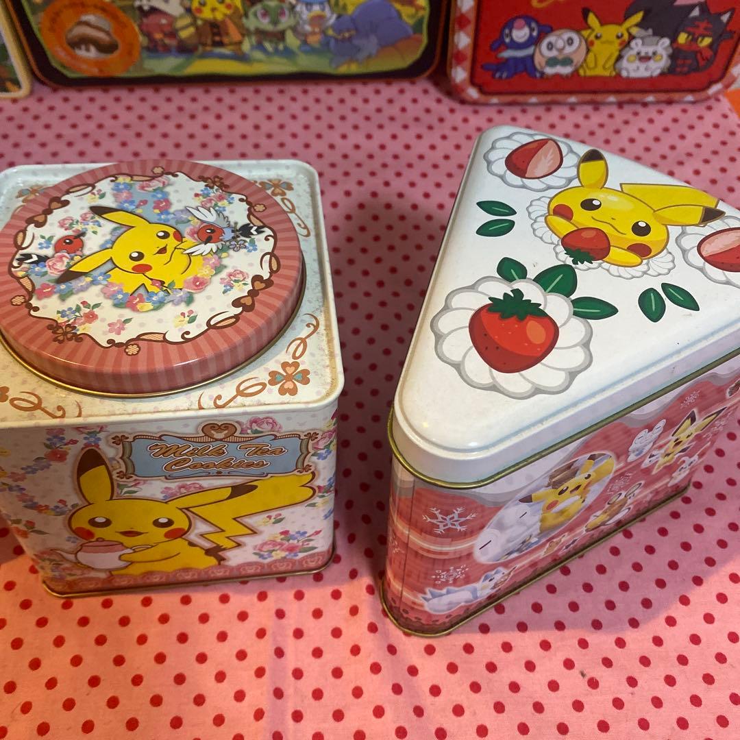 ポケモンセンター限定　ポケモン柄のお菓子の空き缶　9個