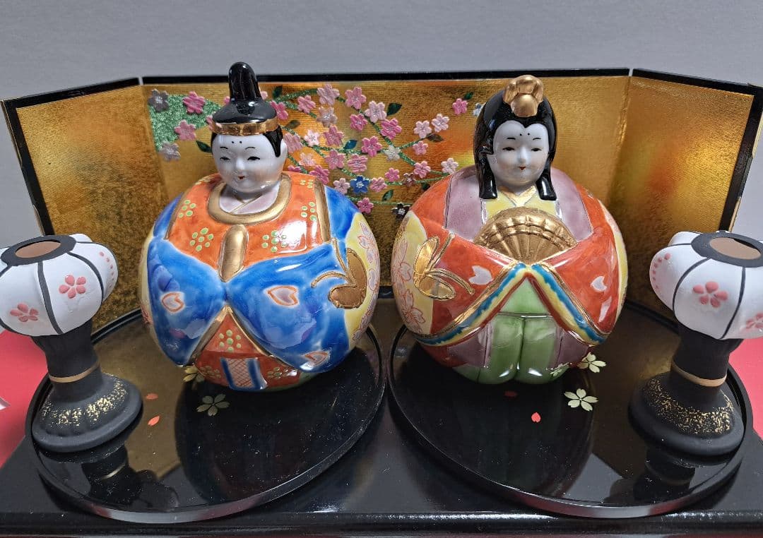 特価3月3日まで k-⑨九谷焼 ひな人形 玉雛