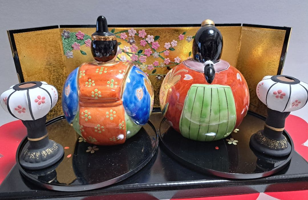 特価3月3日まで k-⑨九谷焼 ひな人形 玉雛