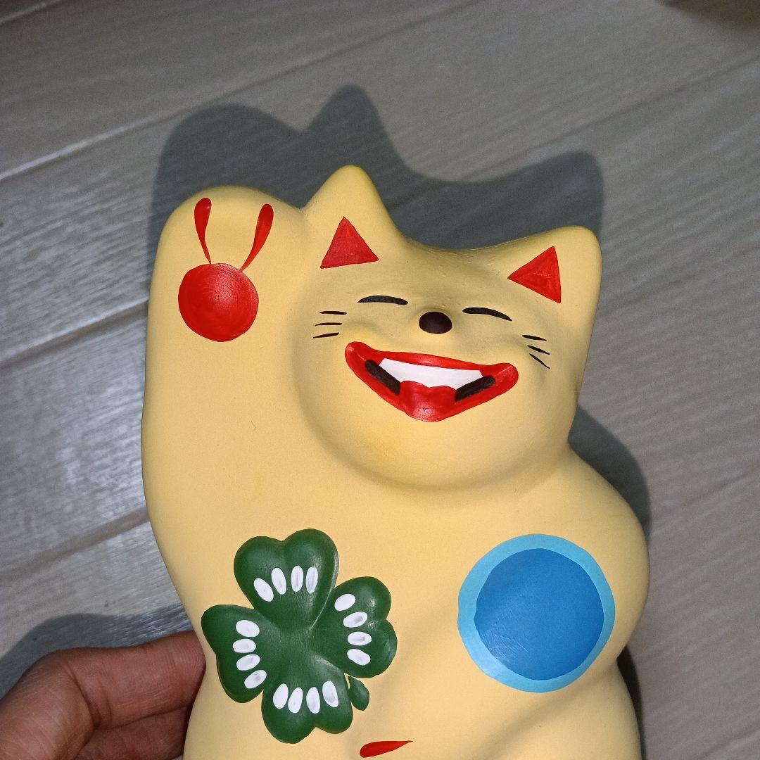 湯布院　工房輪葉葉　黄色招き猫大