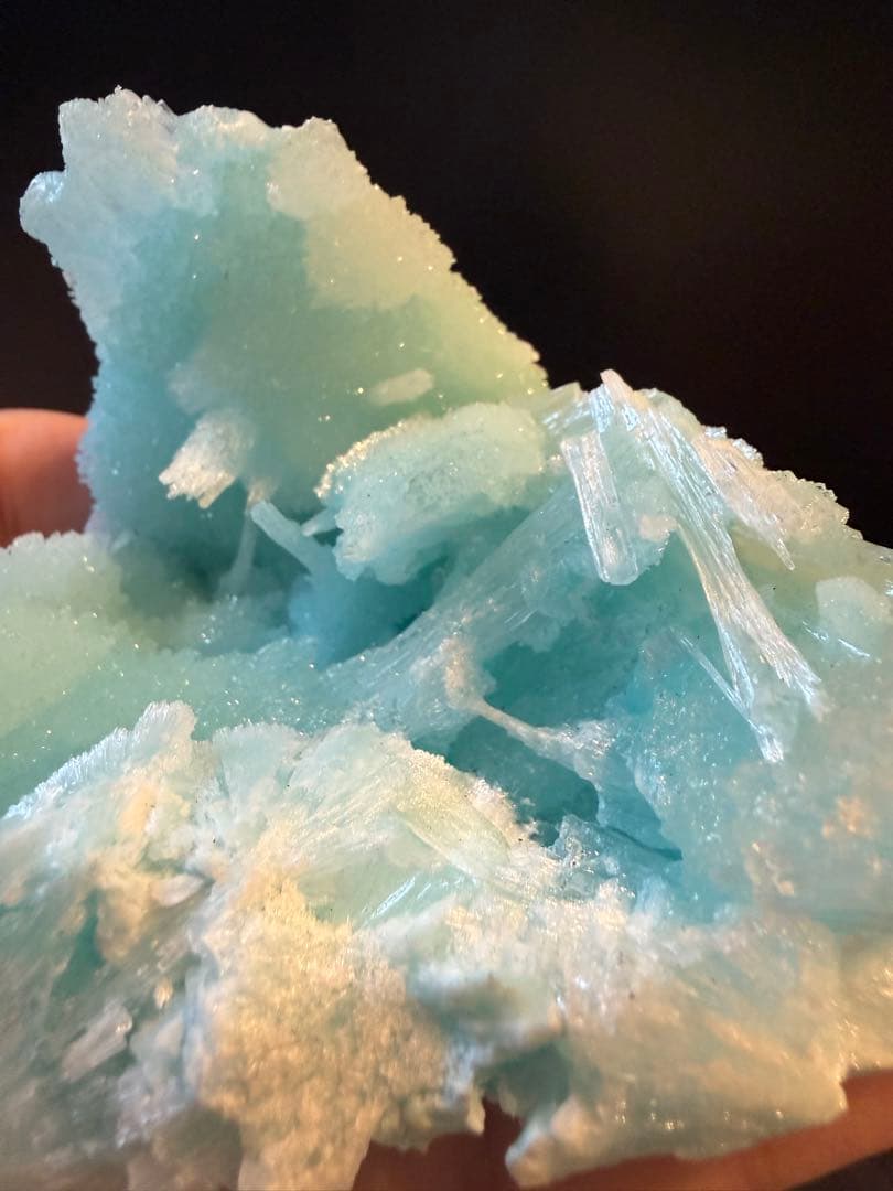ブルーアラゴナイト クラスター 原石 水色 霰石 天然石