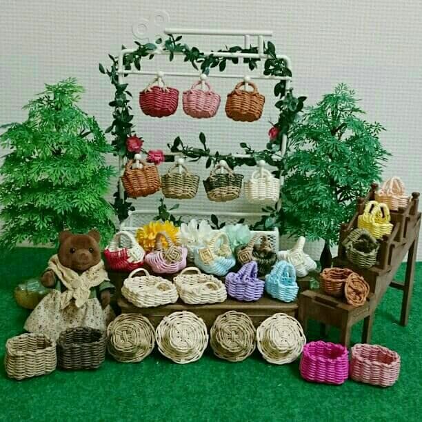 確認用 ミニチュア バスケット エコクラフト
