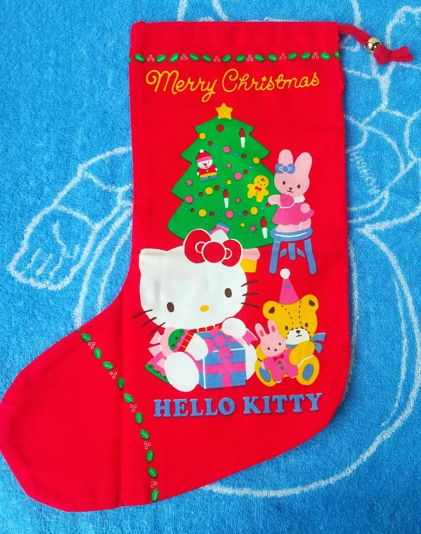 キティ　裁縫セット　ソーイングセット　タイニーチャム　クリスマスブーツ　 巾着