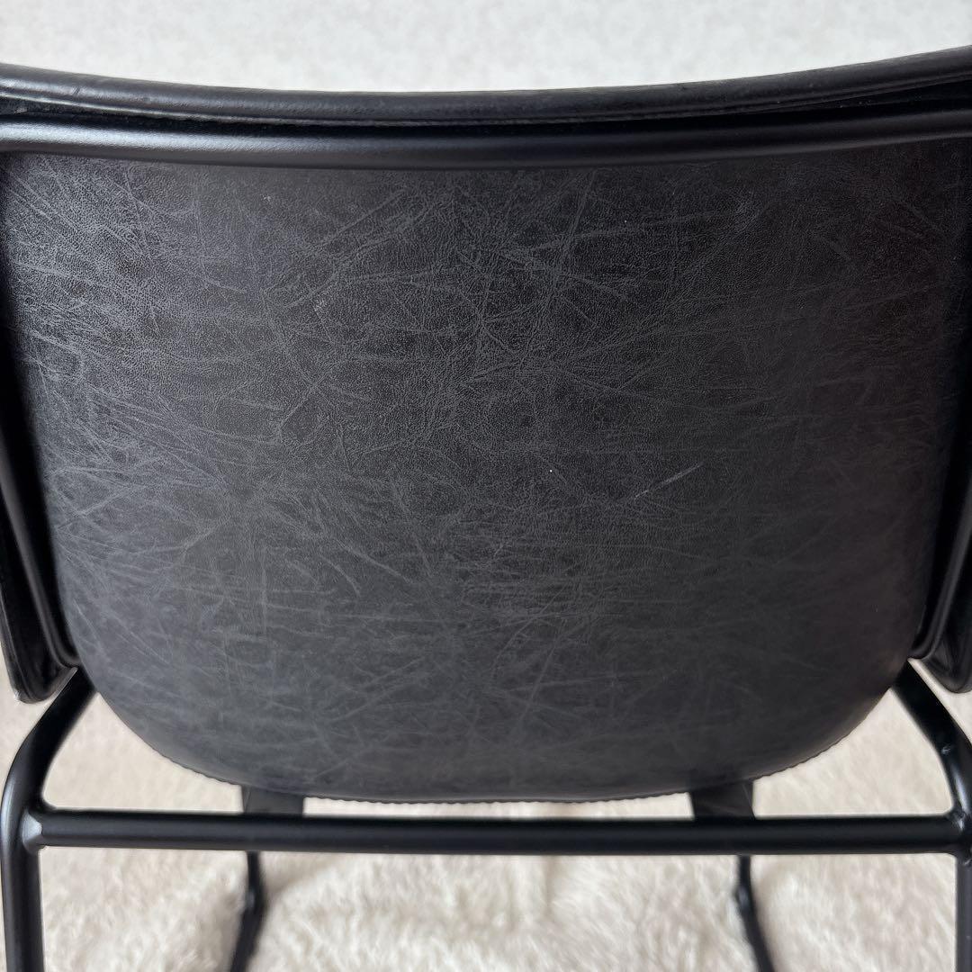 難有】関家具 ノットアンティークス ログチェア クラッシュゲート ブラック