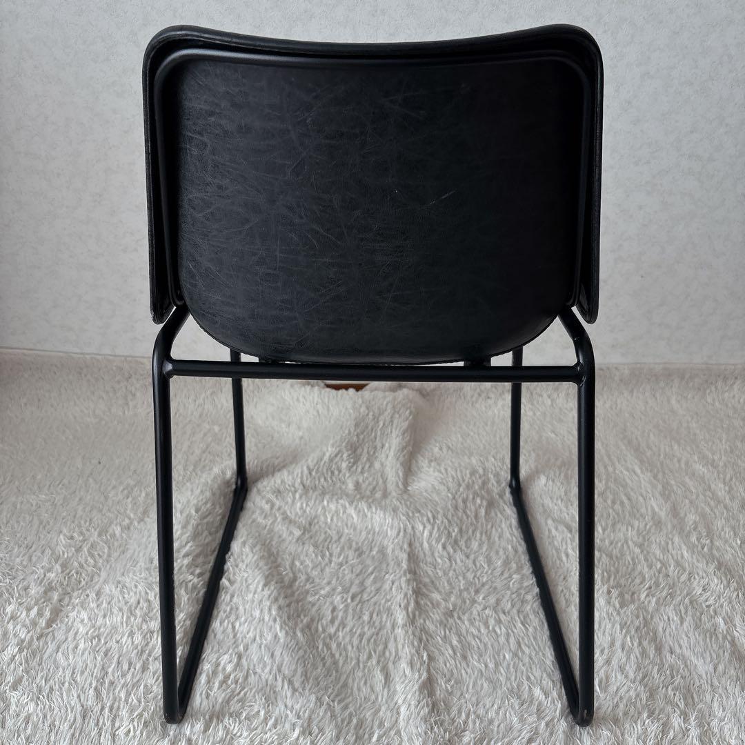 難有】関家具 ノットアンティークス ログチェア クラッシュゲート ブラック