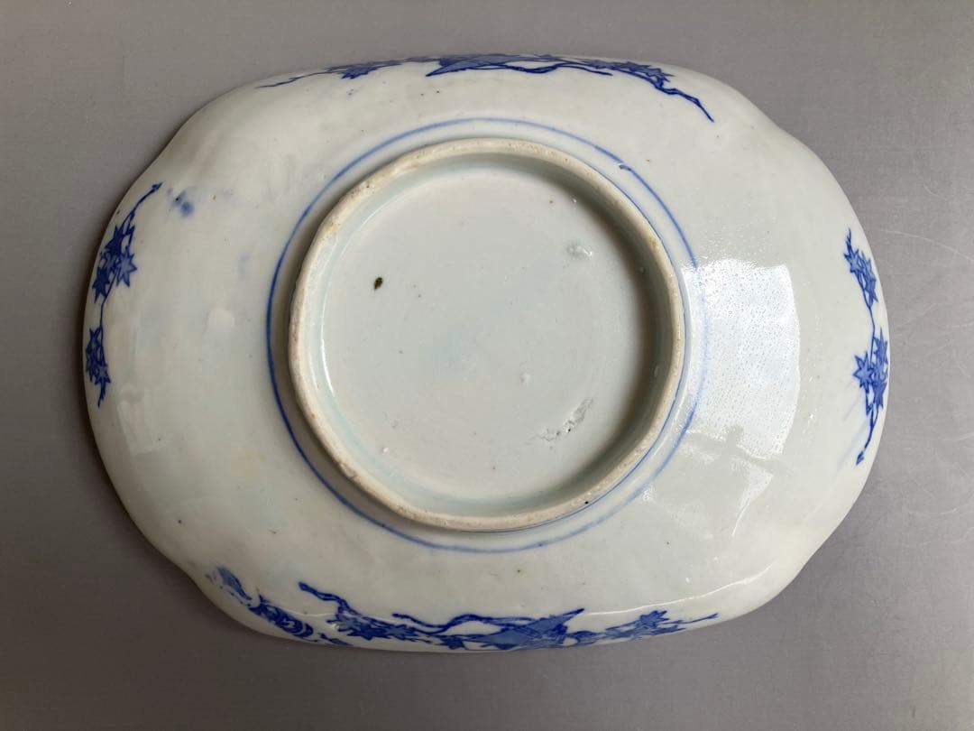 レア 明治時代　印判皿　ぷっくり天使の木瓜皿3枚セット　古伊万里　骨董