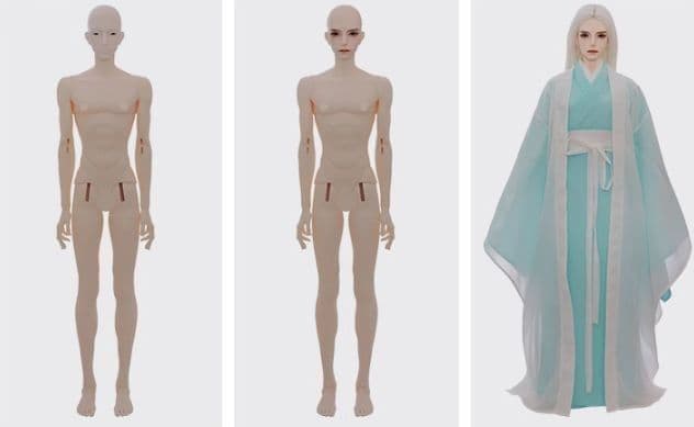 AX897 BJD 1/3 ドール本体 Yunchu 球体関節人形 ハンドメイド