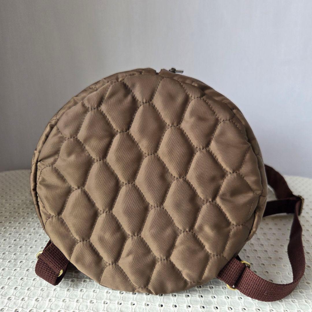 巾着リュック（A4サイズ)　キルティング生地×オレンジ　ハンドメイド