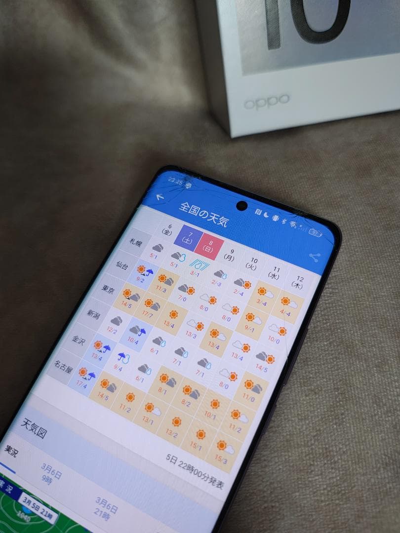 OPPO Reno10 Pro 5G パープル 本体 画面割れあり