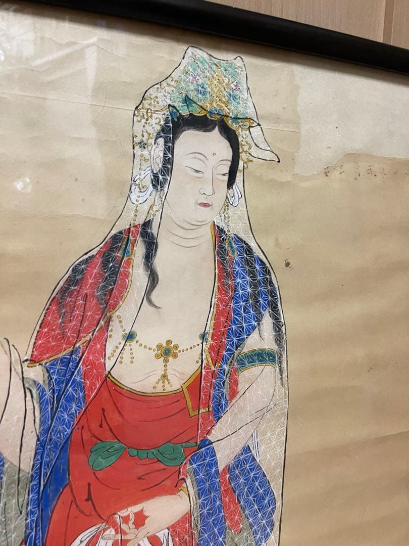 骨董品　日本画　額縁入り