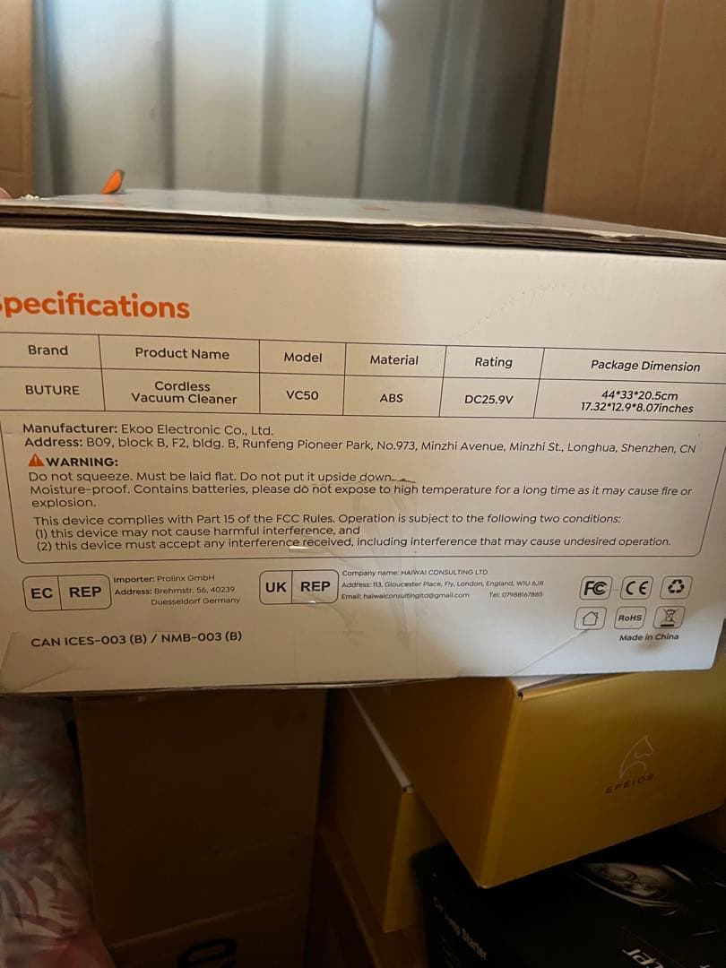 掃除機　BUTURE Cordless Vacuum Cleaner VC50