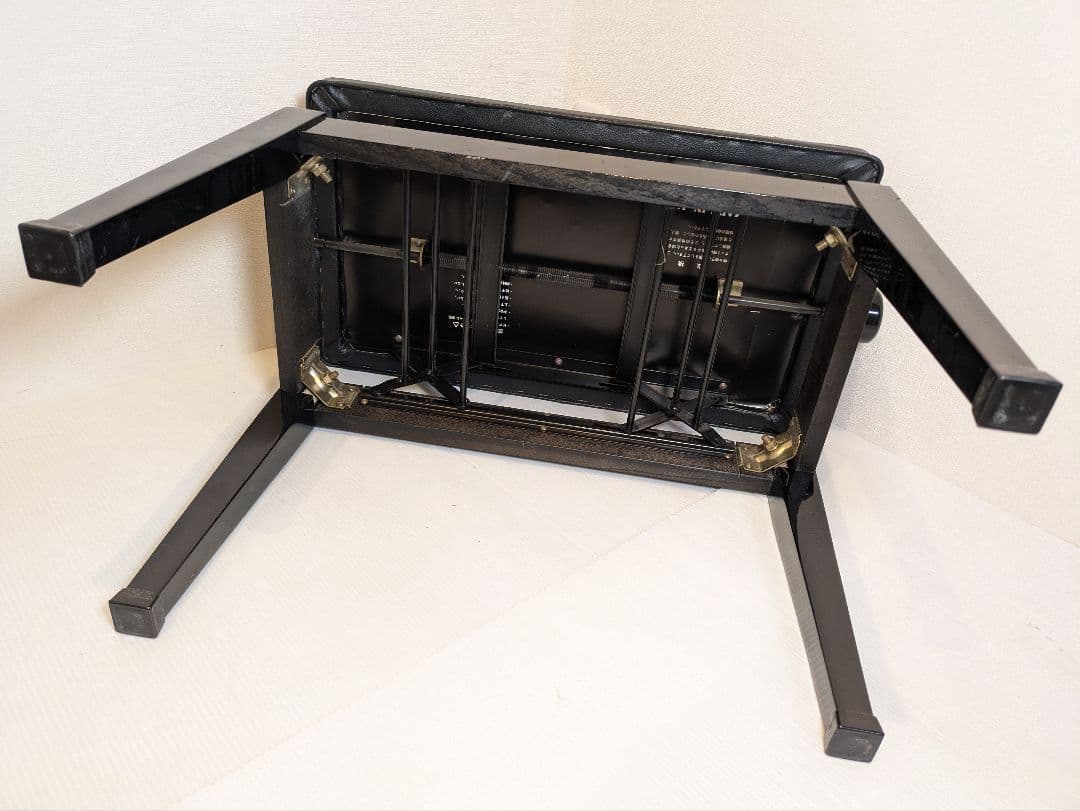 国産 ピアノ椅子 ベンチ 高低自在 ブラック