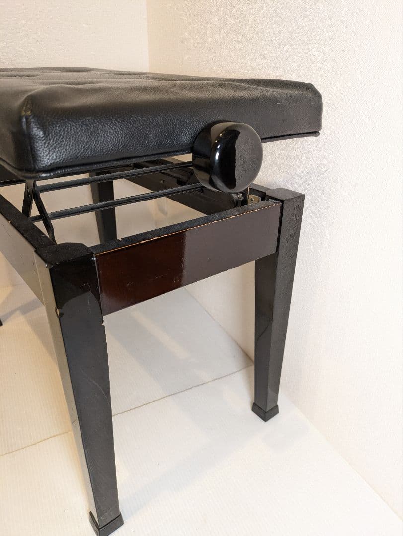 国産 ピアノ椅子 ベンチ 高低自在 ブラック