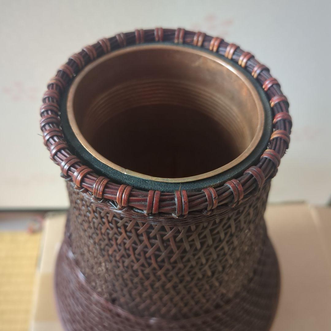 花器籠　六つ目編み　池坊