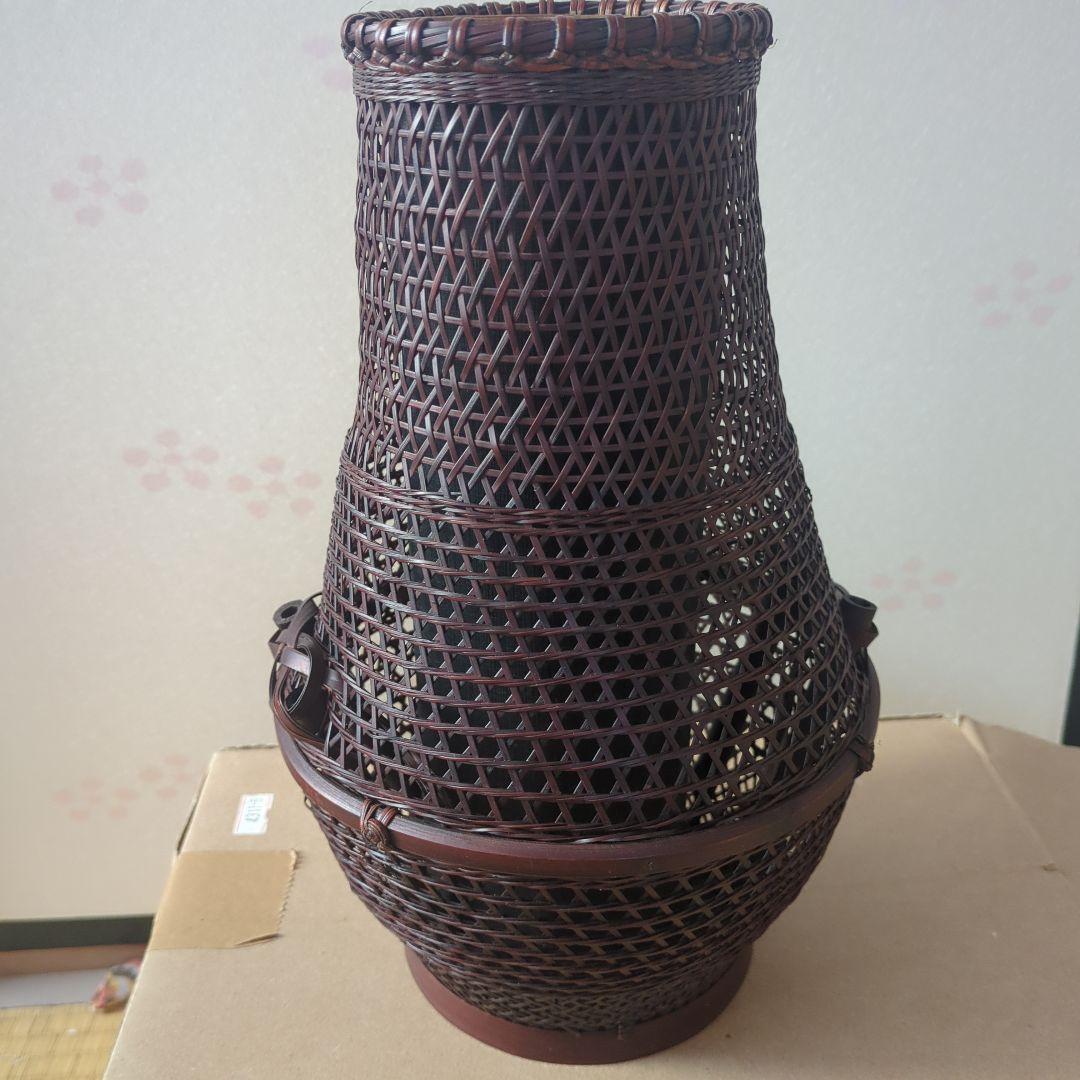 花器籠　六つ目編み　池坊