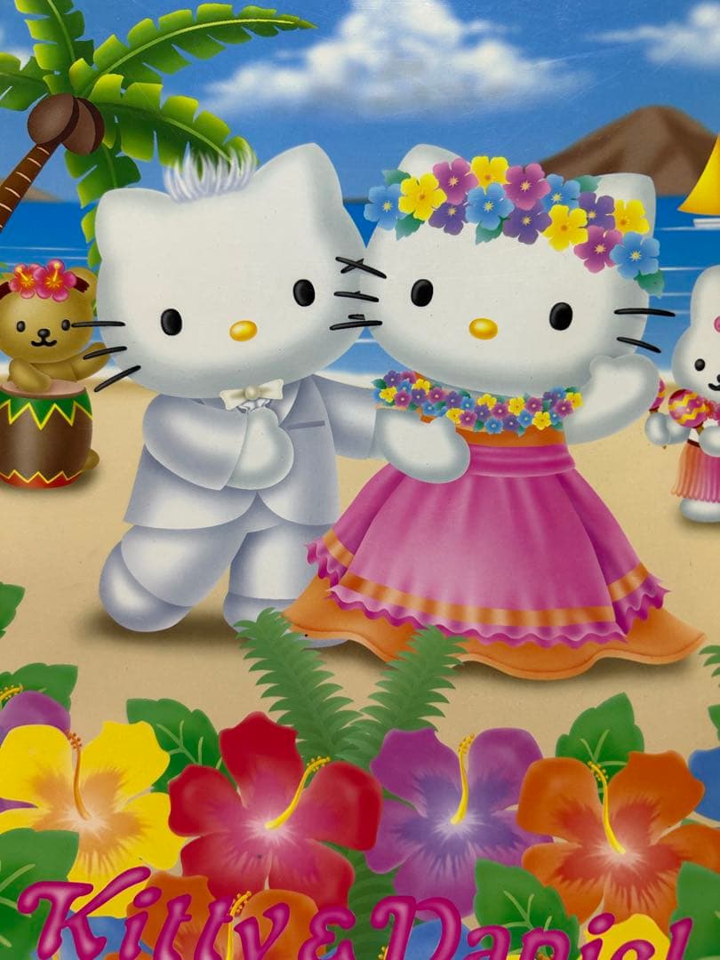 ハローキティ 8点 ハイビスカスキティアルバム ラベンダー 根付けストラップ