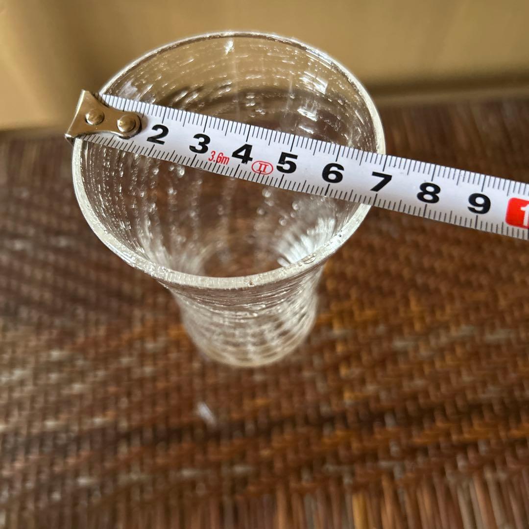 新品◆89 荒川尚也　螺旋状　アワグラス　宙吹きガラスコップ　ペア　晴耕社ガラス