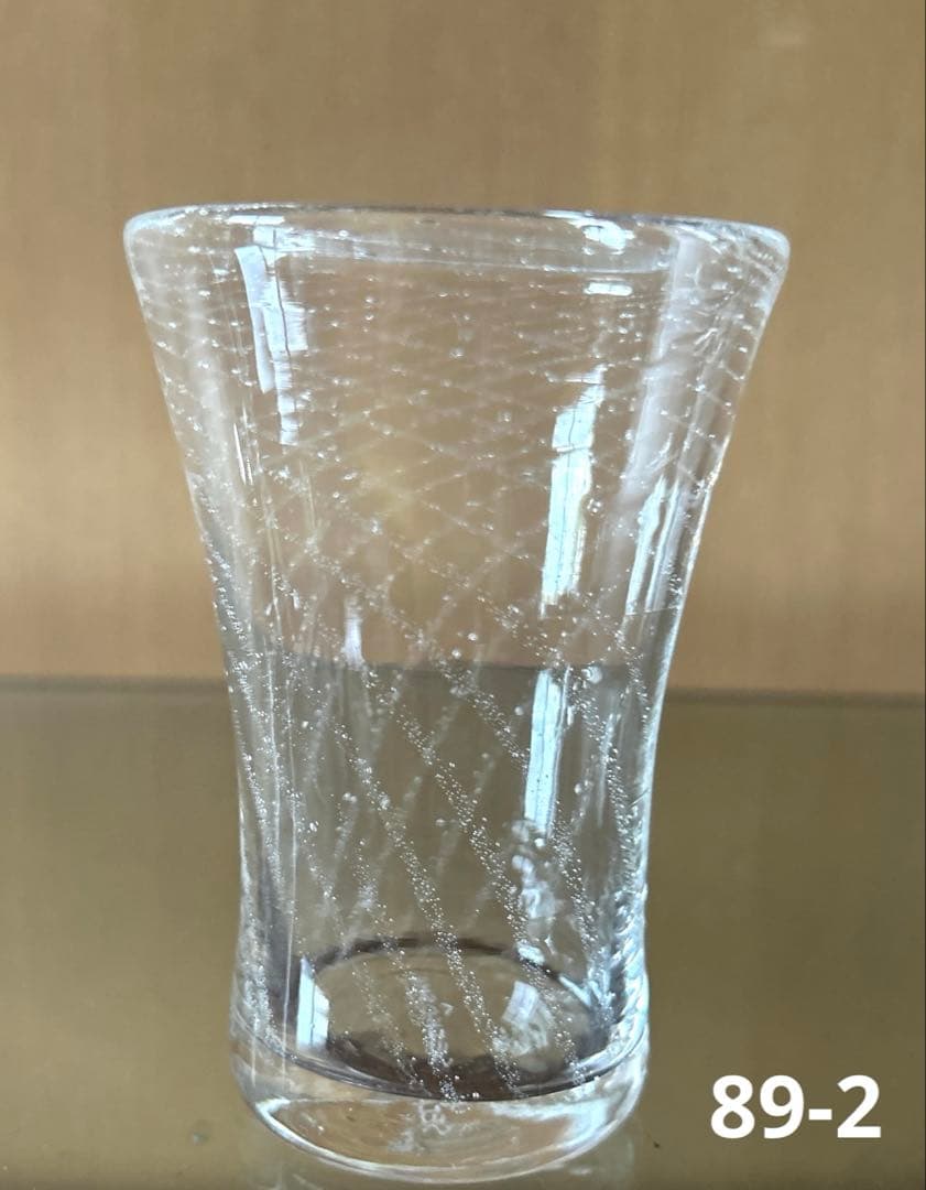 新品◆89 荒川尚也　螺旋状　アワグラス　宙吹きガラスコップ　ペア　晴耕社ガラス