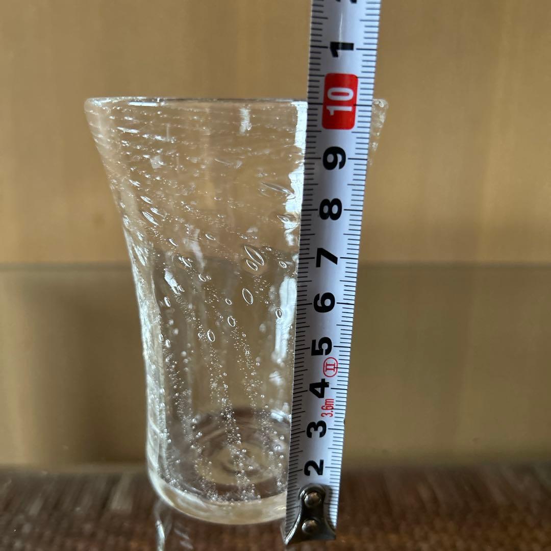 新品◆89 荒川尚也　螺旋状　アワグラス　宙吹きガラスコップ　ペア　晴耕社ガラス