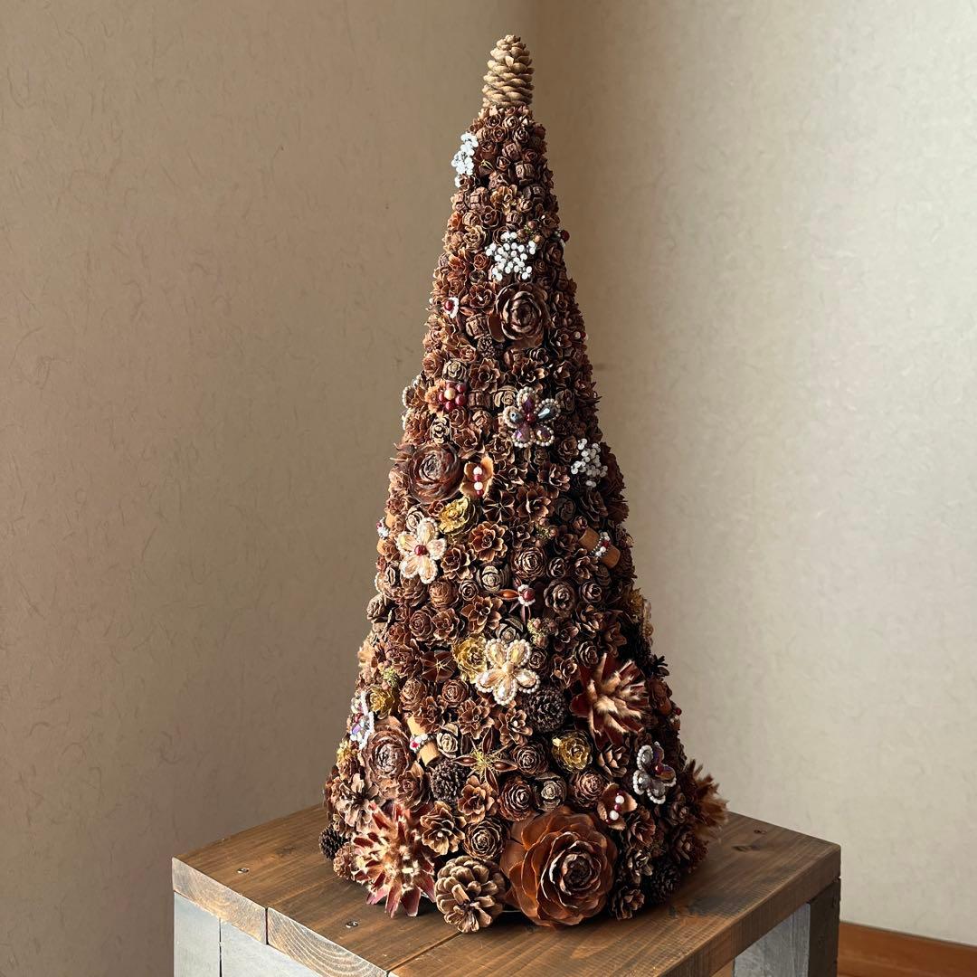 【ハンドメイド】木の実トピアリー　46センチ
