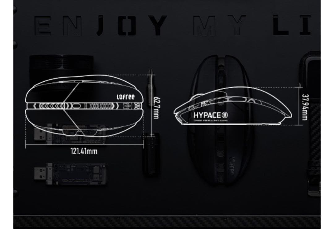 LOFREE Hypace 隼　ワイヤレスゲーミングマウス　ジェットブラック