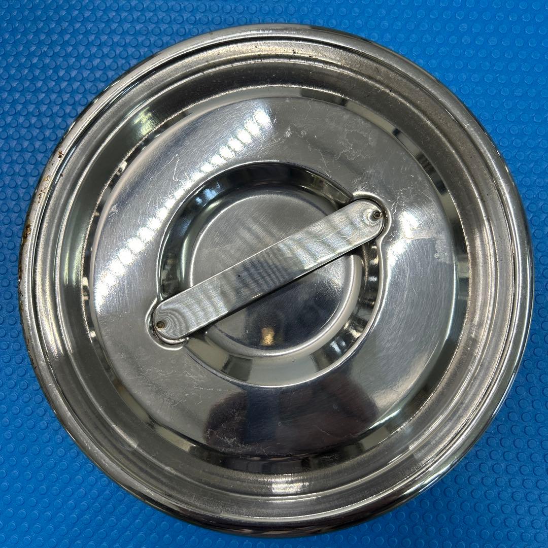 丸型キッチンポット7点セット　18㎝　16㎝　ステンレス　業務用　蓋2枚付き