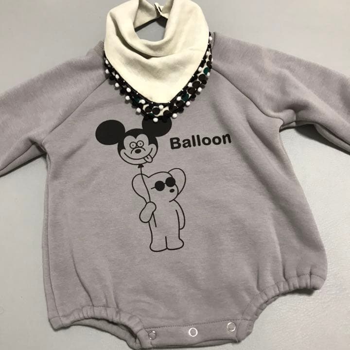 【SALE】A70 ポンポン付き 二重 スタイ ハンドメイド リバーシブル